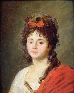 Retrato de Mademoiselle Maillard (1766-1818) como a deusa da razão na festa de l&39;Eglise de Notre-Dame, 10 de novembro de 1793, depois de 1793